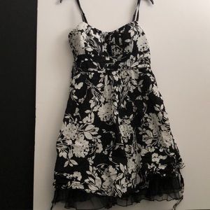Black and White Floral Dress